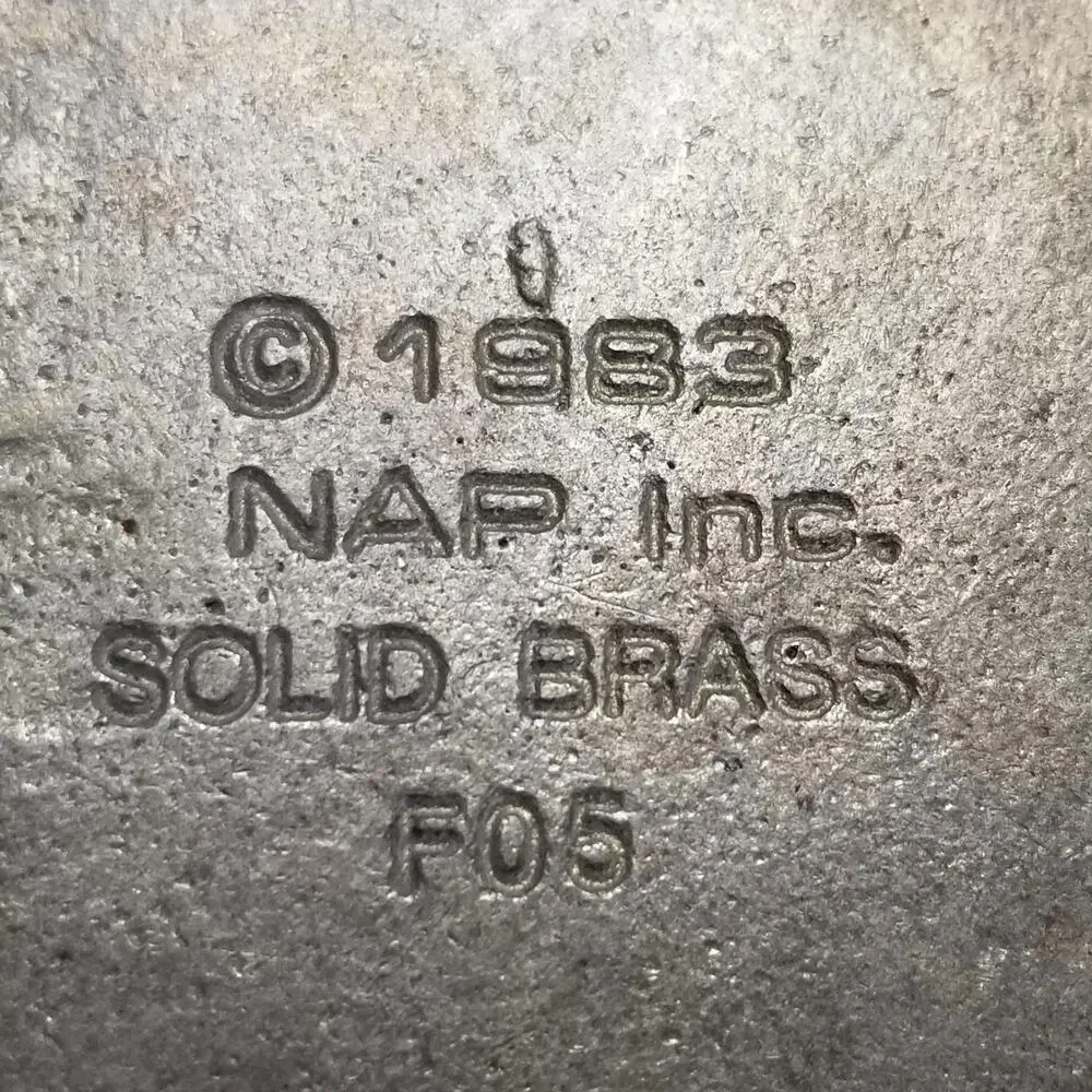 Vintage 1983 NAP Inc. Solid Brass Australian Flag‎ Belt Buckle